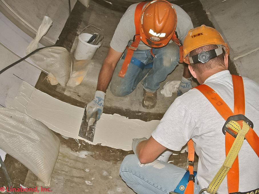 Applying Linabond Base Material to Prevent Water Pollution from Bottom Joint